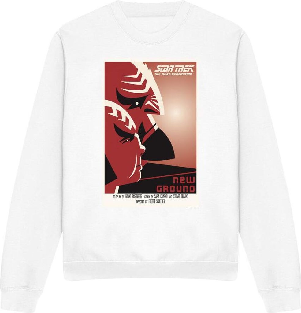 Star Trek - "The Next Generation Season 5 Episode 10" Sweatshirt für Herren/Damen Uni TV11889 (L) (Weiß)