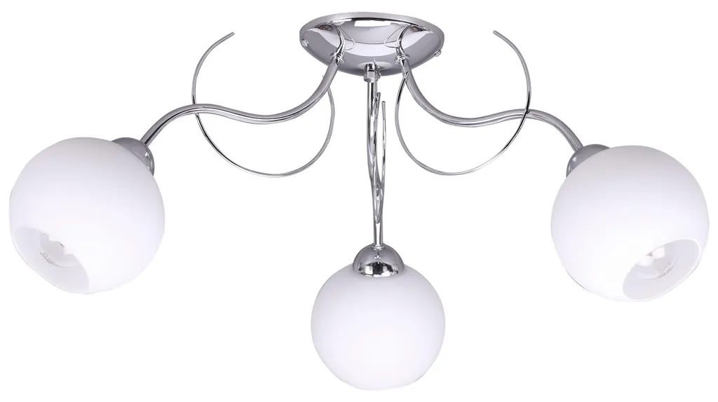 Plafonnier classique avec abat-jour en verre LED E27 Ø30cm intérieur