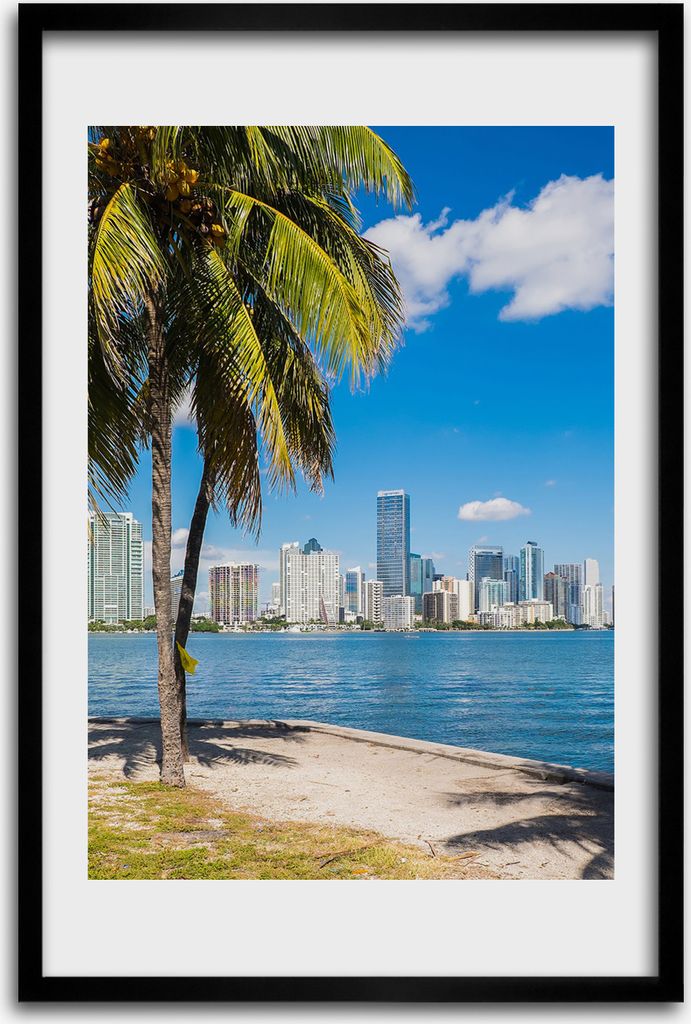 Bild - Bilderrahmen - 40 cm x 60 cm - MDF - Rahmen - Wandkunst - Miami