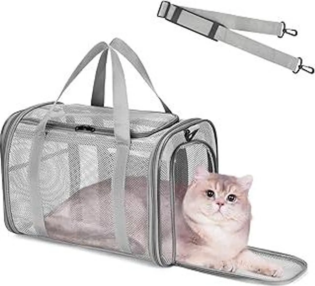 Borsa Trasporto Gatti e Cani Piccola Taglia - Omologata Treno 42cm