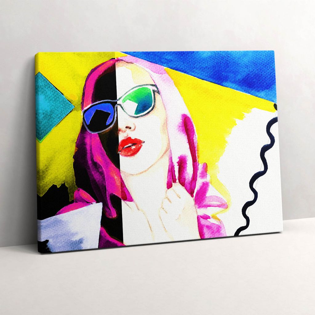 Eine Frau mit zwei Gesichtern – Leinwandbild Wandbild – 80x60 cm – Leinwandbilder – Wandbilder – Schlafzimmer – Flur