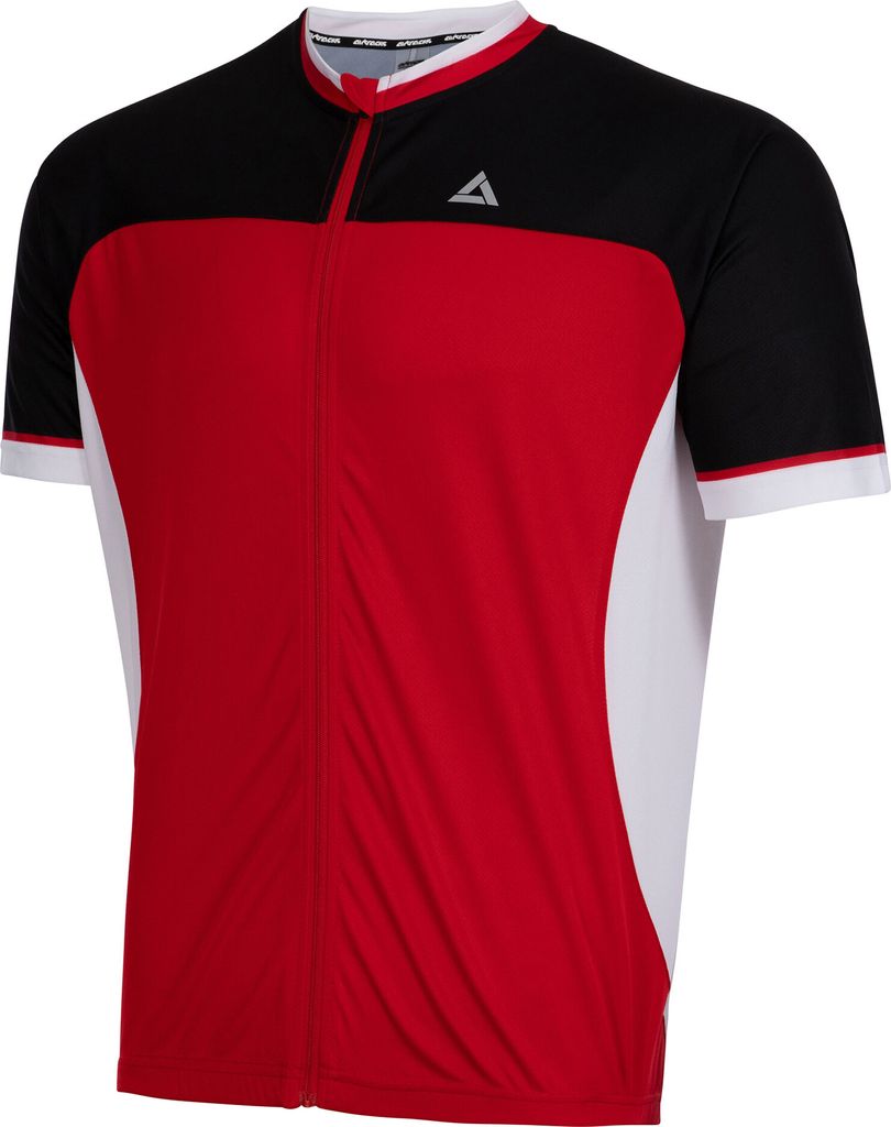 Airtracks Herren Fahrradtrikot Kurzarm Pro T II / Rot-Schwarz-L / atmungsaktives Radtrikot - Jersey mit Quick Dry & Anti-UV