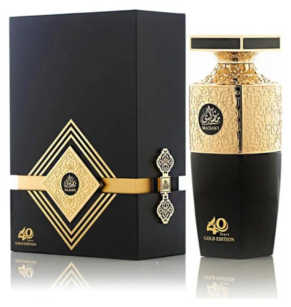 Arabian Oud Madawi Gold 100ml Eau de Parfum Unisex Cardamom Pineapple Tonka Beans Vanilla Gourmand Oriental Scent