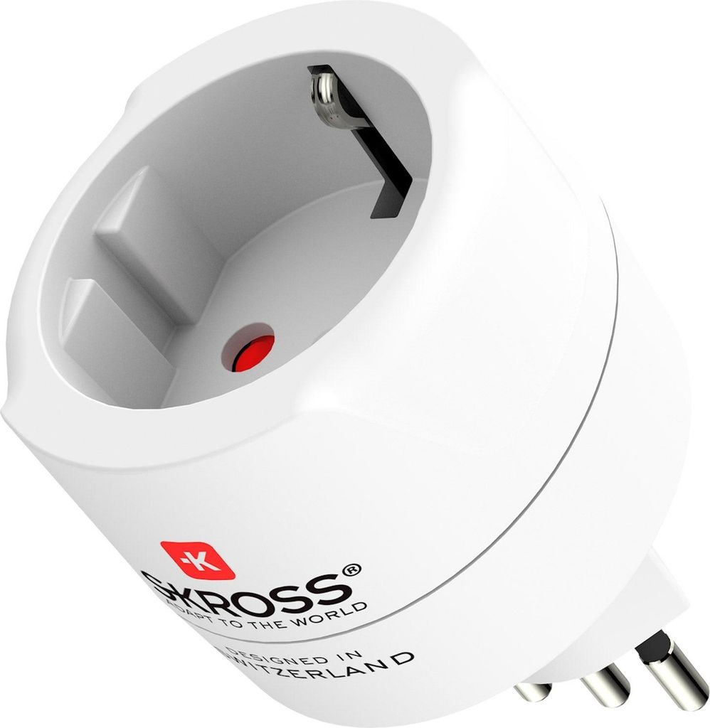 SKROSS 77297 Adattatore da viaggio Europa-Svizzera, Italia Immagine del prodotto 