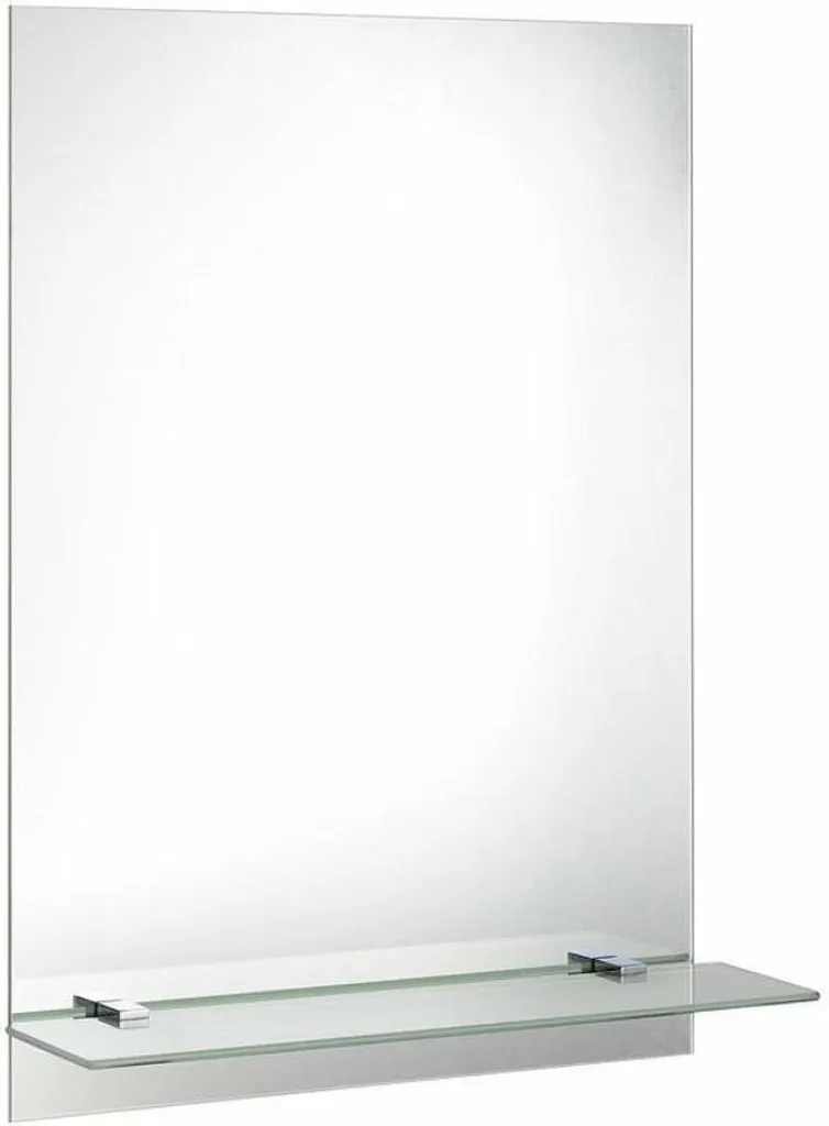Miroir de salle de bain 50x70cm avec étagère de rangement et fixations