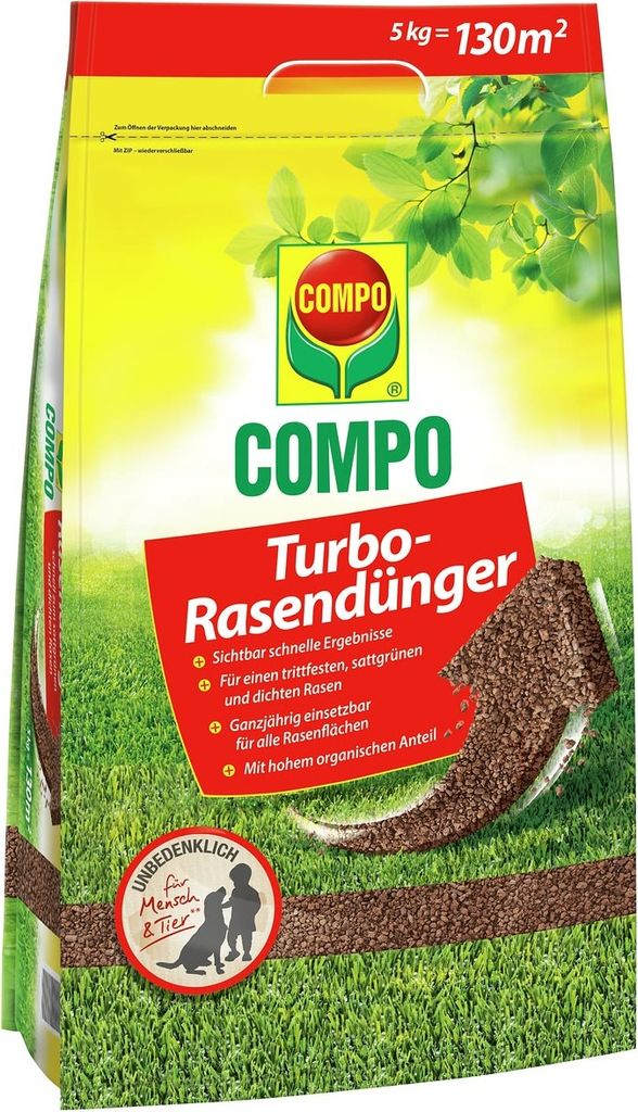 COMPO Turbo-Rasendünger für 130 m² - 5 kg Produktbild 
