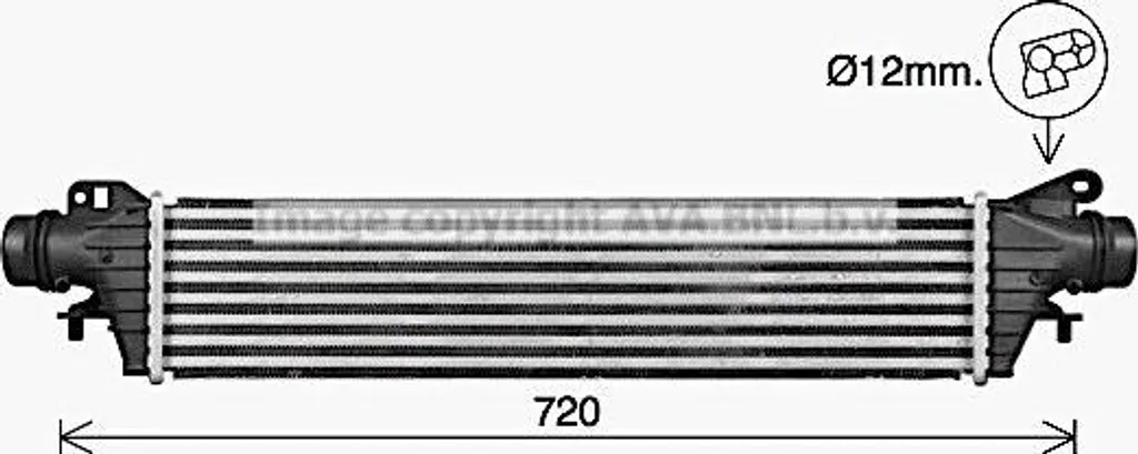 Intercooler Turbo AVA OL4725 - Haute Résistance et Montage OE 13440206