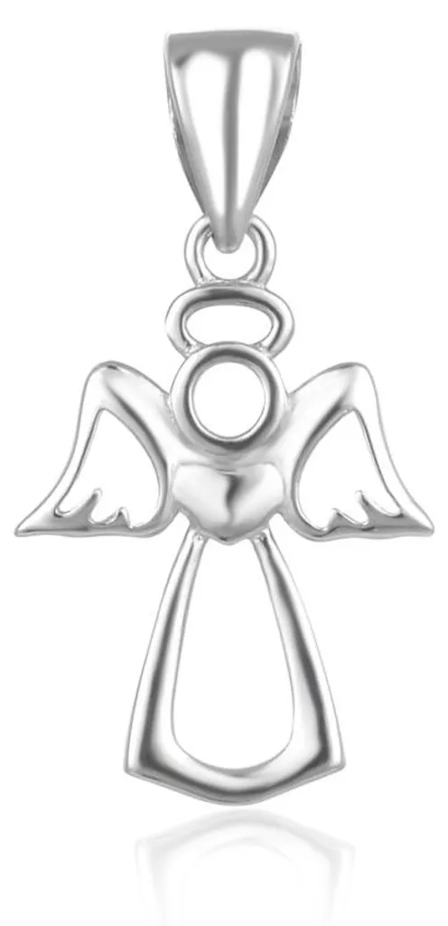 Pendentif Ange AGH676 en argent tendre poli - Éclat et finesse argent