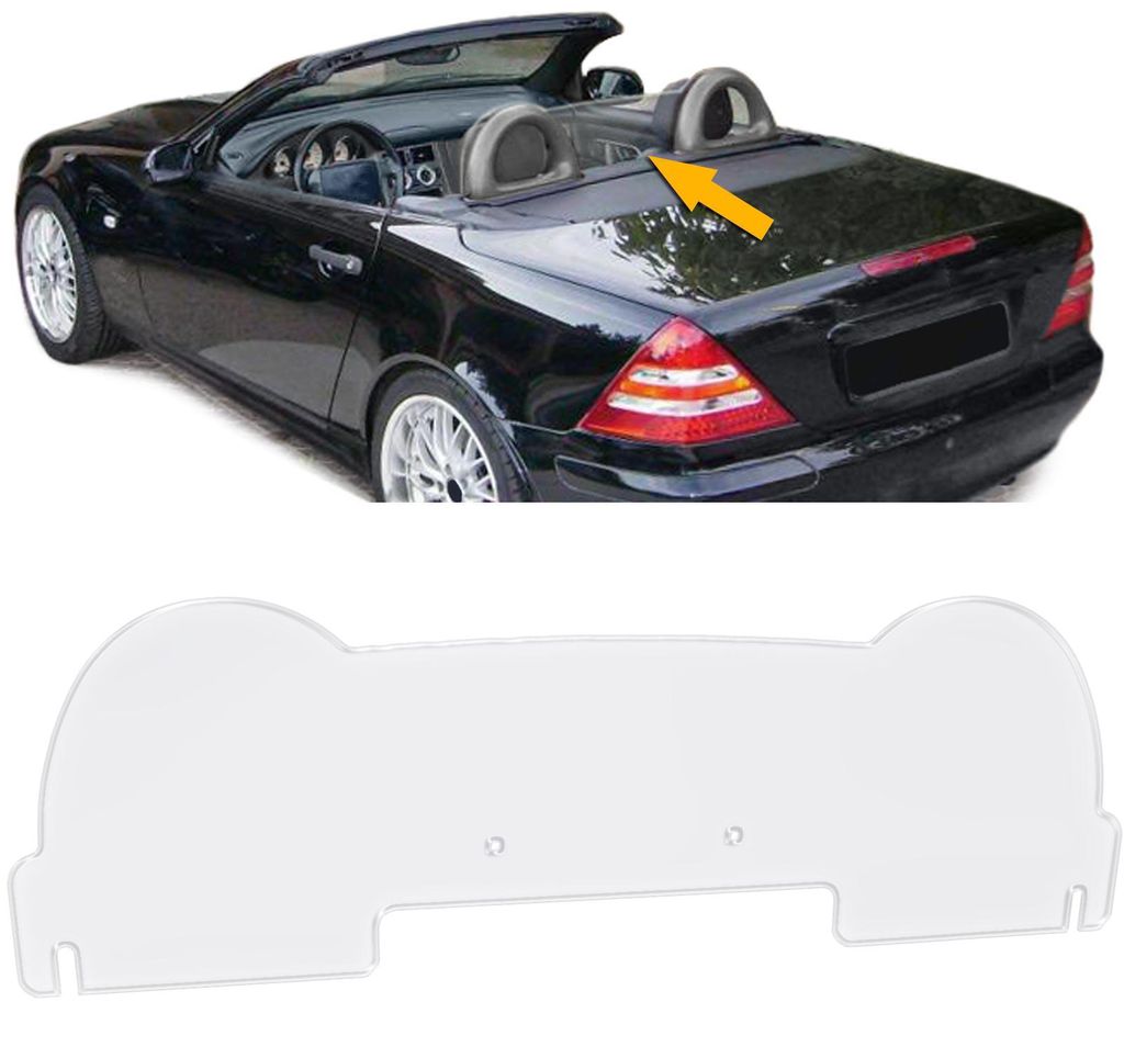 Für Mercedes SLK R170 ab 1996-2004 Windschutz Windschott Acrylglas Klar in der Farbe von Carparts-Online GmbH