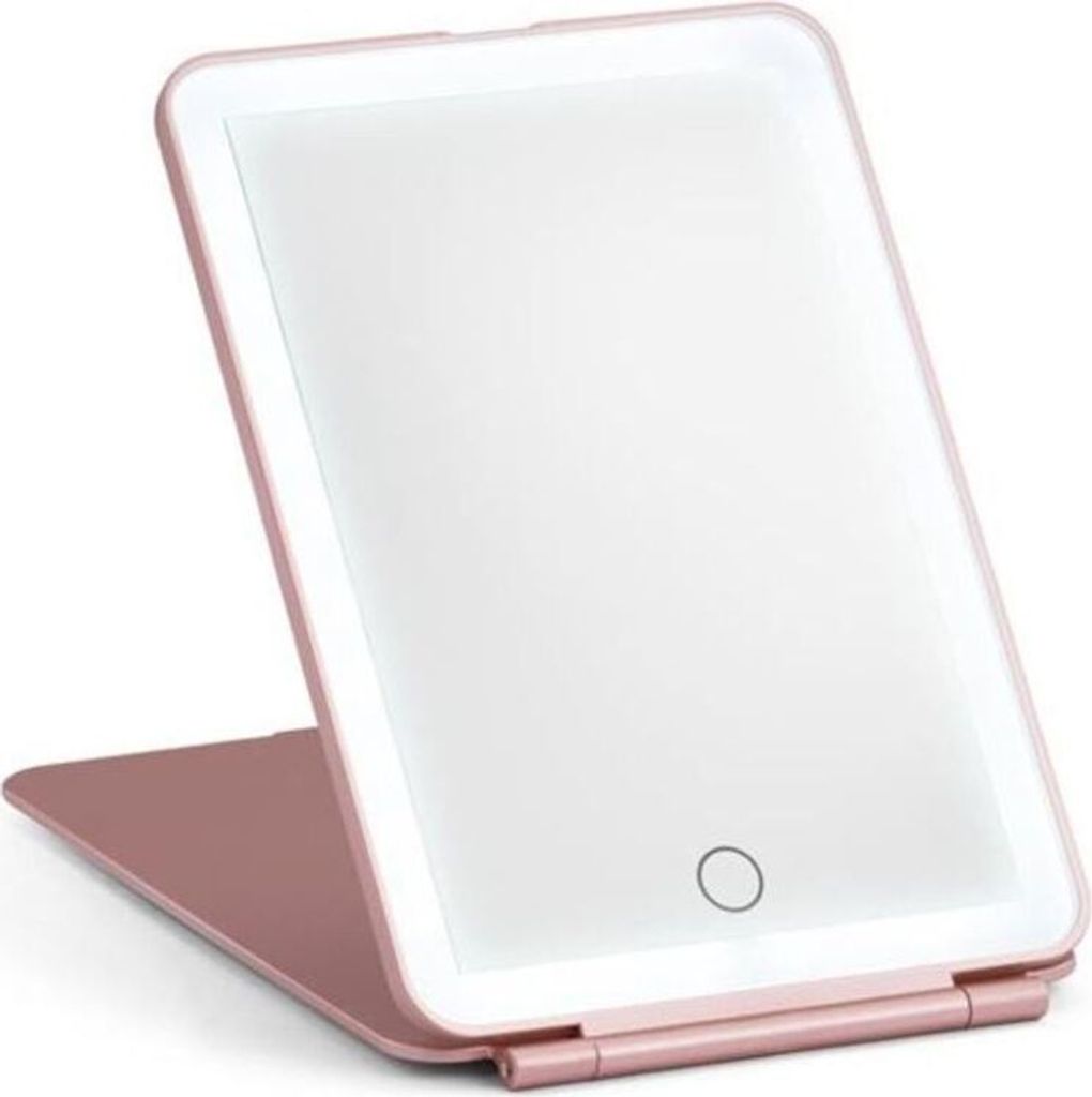UNIQ Faltbarer, wiederaufladbarer LED-Spiegel - Vanity Travel Mirror - Pink