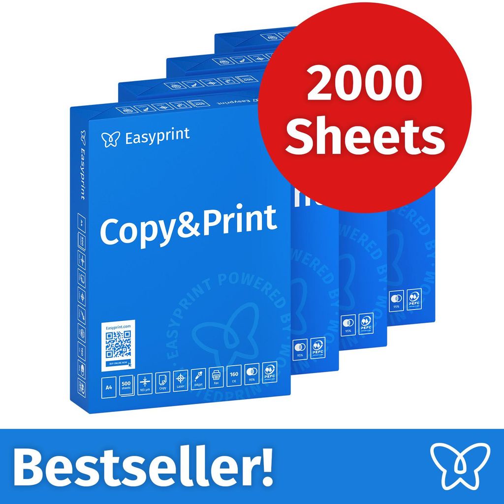 NIEUW: Easyprint Printerpapier Kopieerpapier 2000 Vel 4 x Productafbeelding 