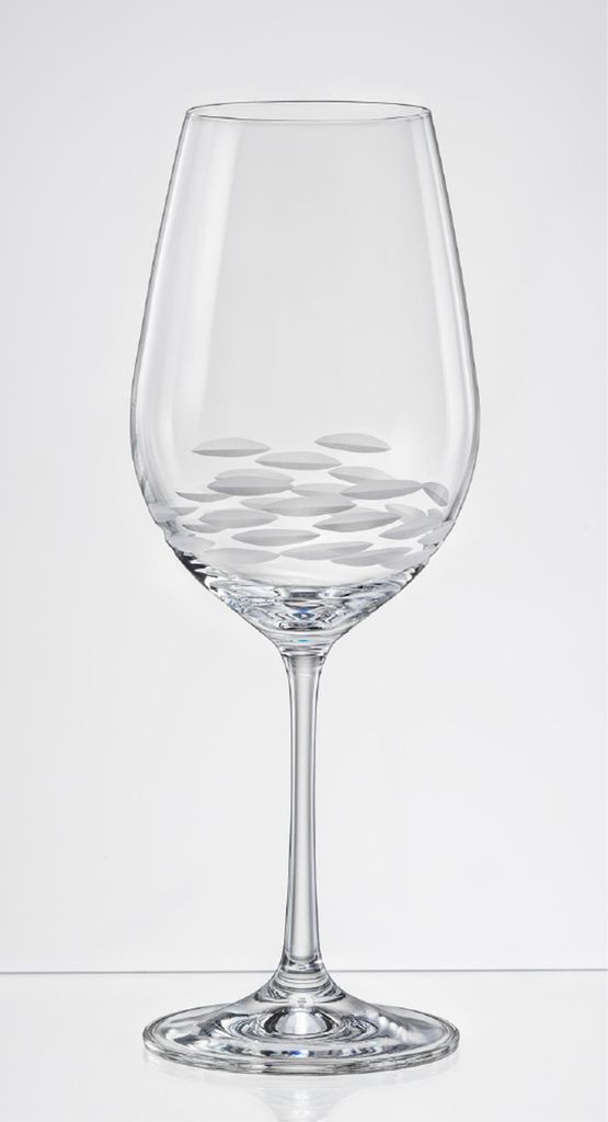 Weingläser Model Viola matt geschliffen 350 ml 6er Set Kristallgläser Bohemia Crystalex