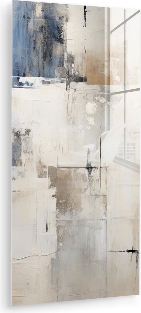 MuchoWow Glasbilder - Bilder auf Wandbild - Foto auf Glas Aquarell - Abstrakt - Kunst 60x120 cm Wanddekoration aus Glas - Acrylglasbild - Acrylbild...