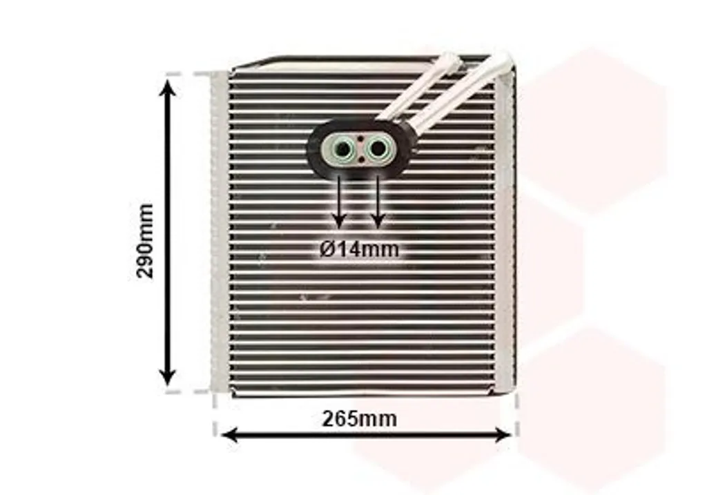 Évaporateur de climatisation VAN WEZEL 8300V294 haute résistance en alu