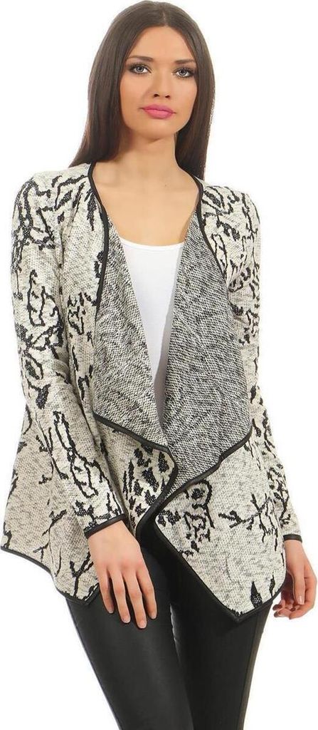 Strickjacke Sweats Poncho Umhang Cardigan Jacke; Muster 1 S