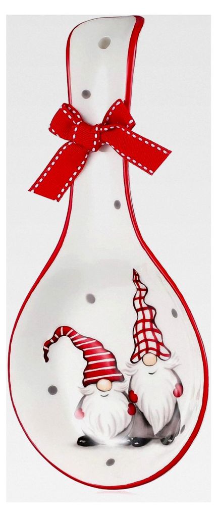 Essstäbchenhalter aus Legierung mit Weihnachtsdesign – Wiederverwendbare Löffelform für Besteckablage