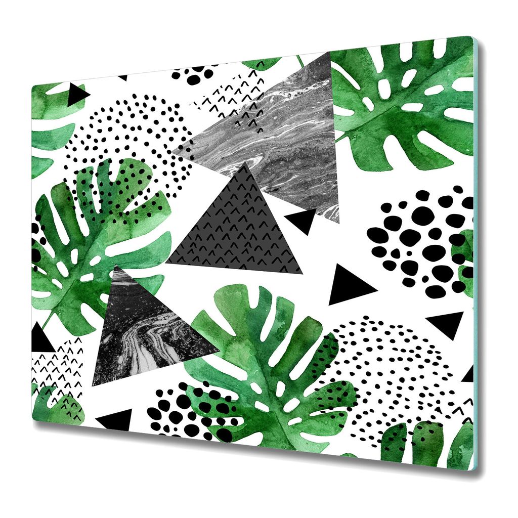 Küche Schneidebrett - Glas Schneidebrett - Herd Abdeckung - Tropical Abstract