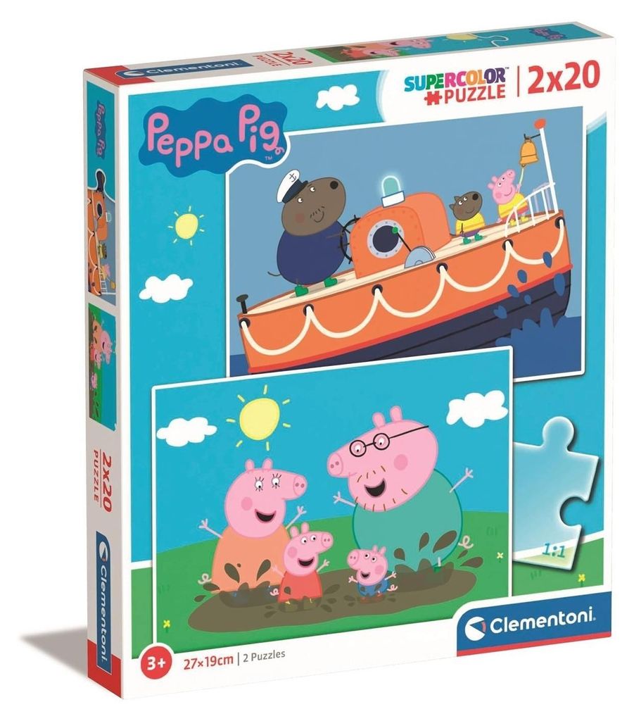 Puzzle Clementoni 2x20 SuperKolor Peppa Pig 24797 Obrázek produktu 