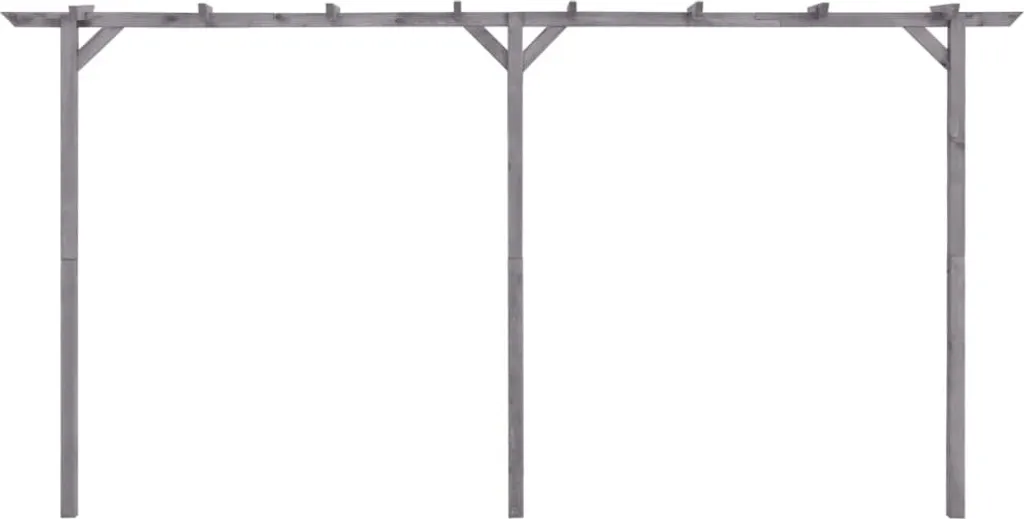 Pergola de jardin vidaXL 400x40x205 cm en bois de pin imprégné gris