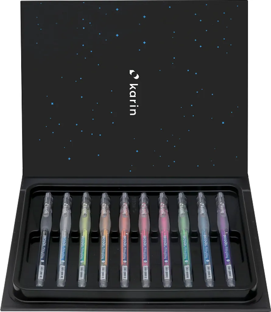 Pack 10 Stylos KARIN DecoGel Milky Way pour Personnaliser vos Agendas
