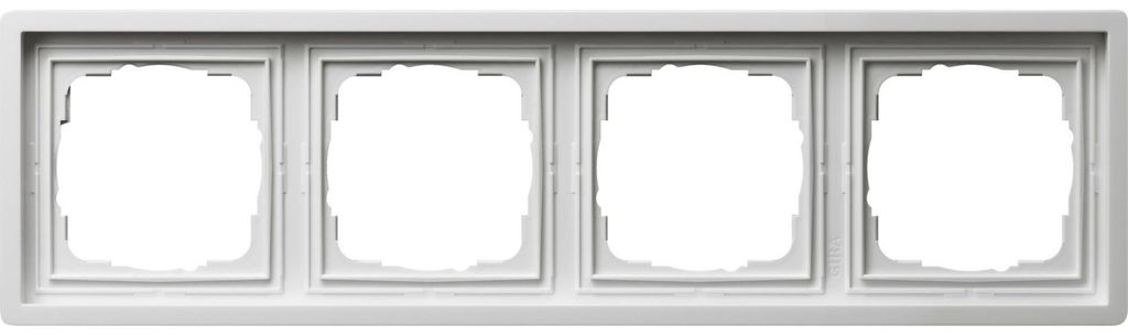 Cornice Gira quadrupla Interruttore GIRA, bianco puro Immagine del prodotto 