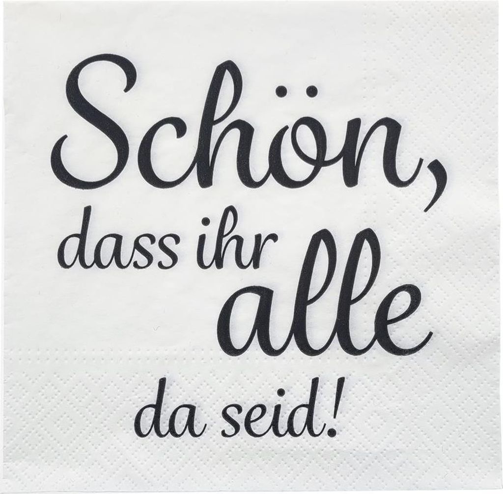Servietten "Sprche" 20er Pack 2-fach sortiert