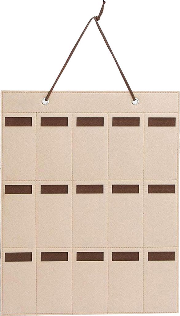 Sonnenbrillen-Organizer-Tasche, großes Fassungsvermögen, Lanyard-Design, faltbar, mehrere Fächer, einfach aufzuhängen, platzsparend, Filz, 15 F...