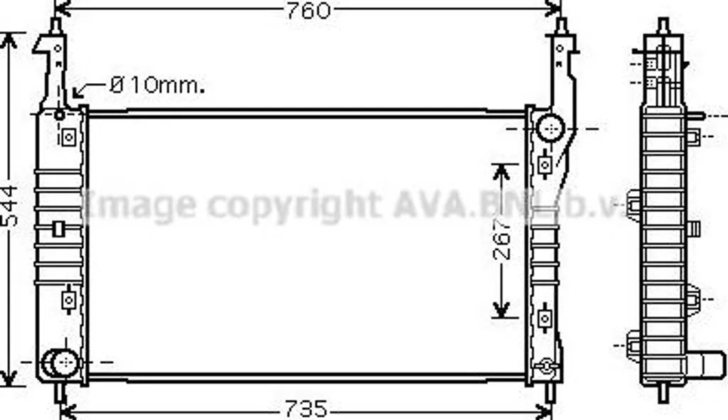Évitez la surchauffe : Radiateur moteur OE 20777045 pour Captiva et Antara