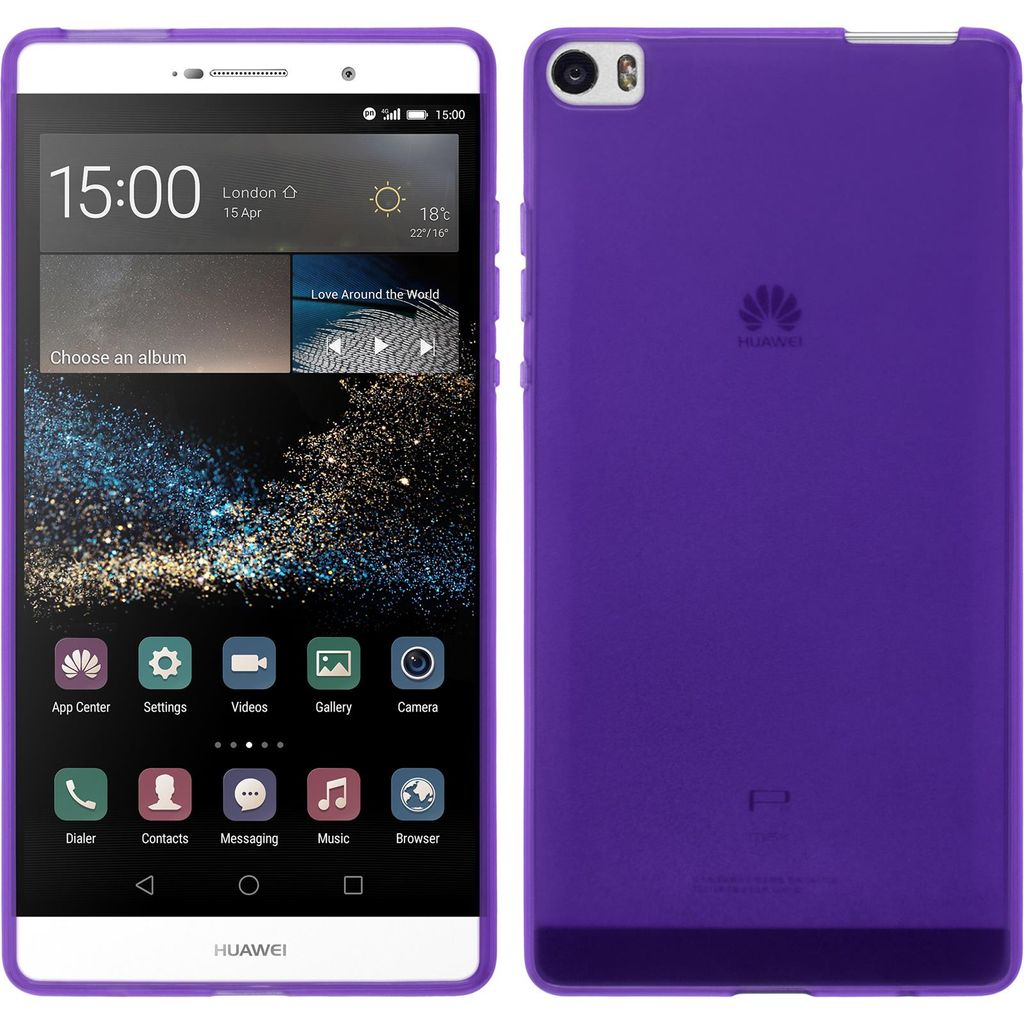 PhoneNatic Case kompatibel mit Huawei P8max - lila Silikon Produktbild 