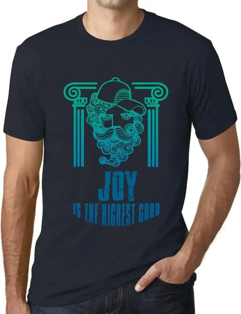 Herren Grafik T-Shirt Freude ist das höchste Gut – Joy Is The Highest Good – Öko-Verantwortlich Vintage Jahrgang Kurzarm Lustige Druck Geburt...