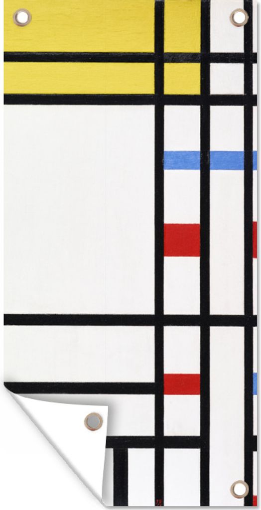 MuchoWow 40x80 cm Outdoor-Poster Gartendeko Sichtschutz Garten Poster für den Garten Place De La Concorde - Piet Mondrian