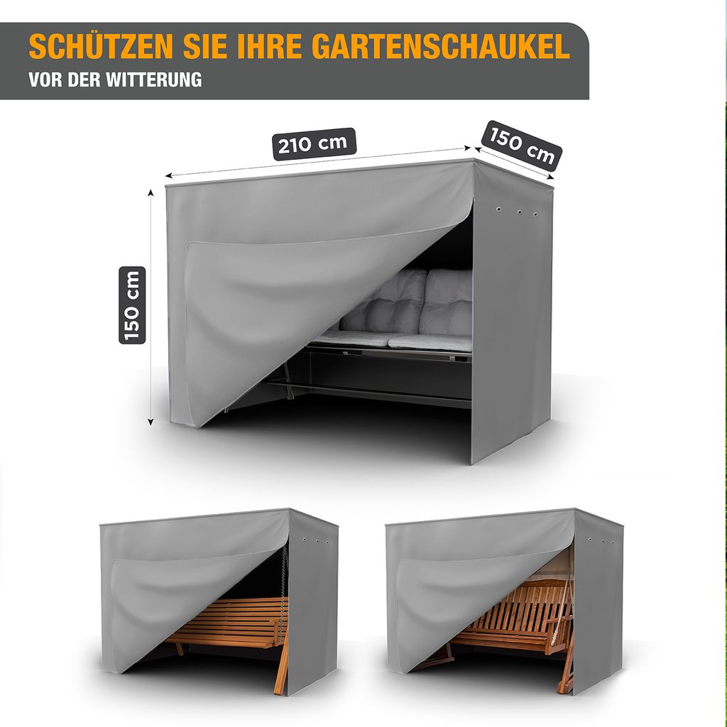 Kronenburg Schutzhülle Hollywoodschaukel - 600D Oxford - Produktbild 2