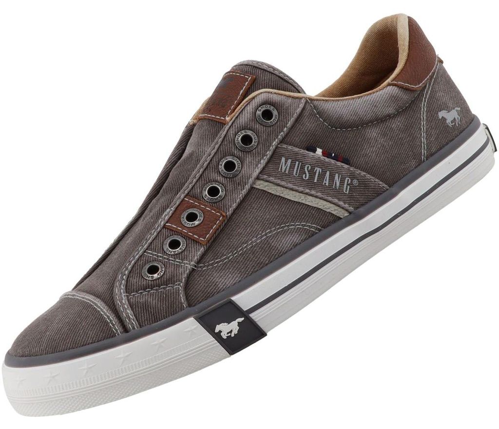 Mustang Herren Canvas Sneaker Grau