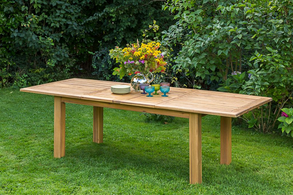 Gartentisch Holztisch Akazientisch Gartenmöbel  Holz ausziehbar 150-200cm Tisch