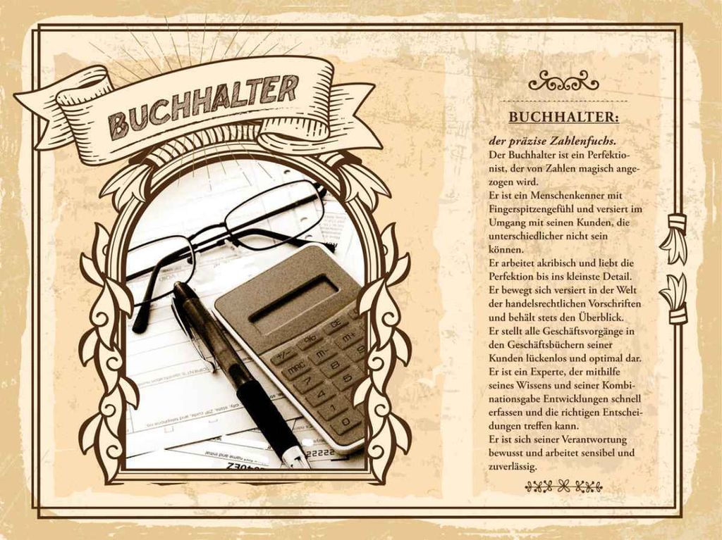 vianmo Holzschild 30x40 cm Buchhalter Zahlenfuchs Kunden Beruf Arbeit