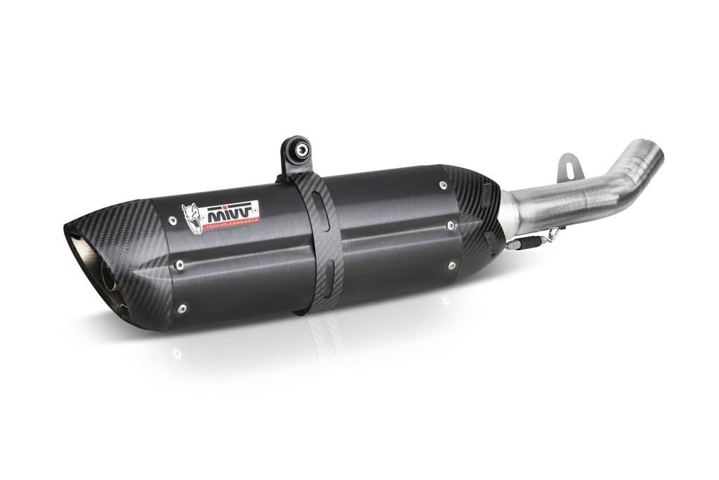 MIVV Sound Low Slip-on Auspuff Schwarz für TRIUMPH Tiger 1050