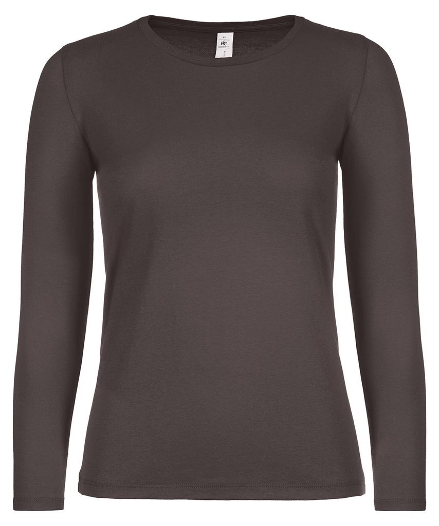 B&C - "#E150" T-Shirt für Damen Langärmlig LT1898 (L) (Bärenbraun)