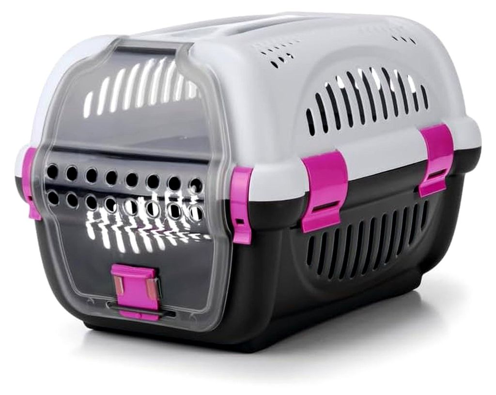 Reisebox Rhino, 51 x 34.5 x 33 cm, grau/rosa