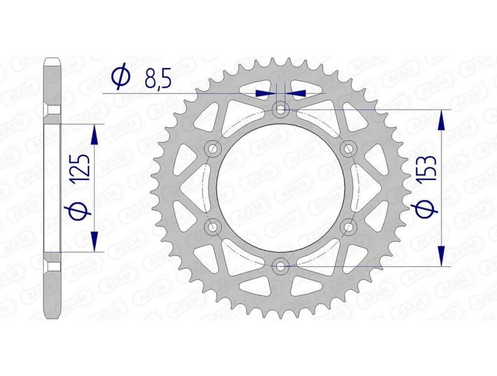 AFAM Kettenrad Alu Standard - 520 Produktbild 