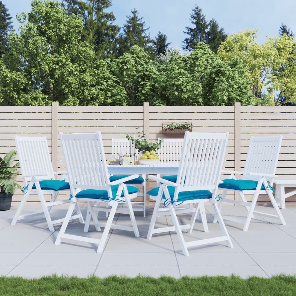 Stuhlkissen 6 Stk. Hellblau 40x40x7 cm Oxford-Gewebe 2,65 Kg