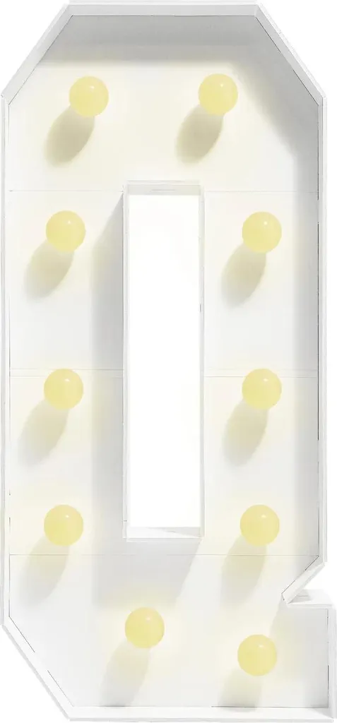Lettre Lumineuse Q LED Blanc Chaud - Décoration Murale Robuste 22cm