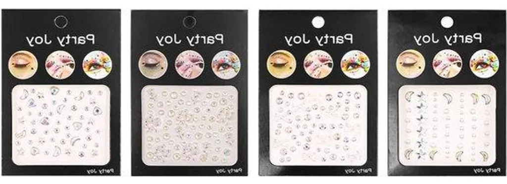 Bijoux de peau autocollants verts pour maquillage festival et body art