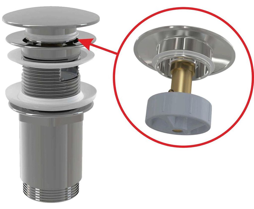 Odtokový ventil Alcadrain pre umývadlo CLICK/CLACK 5/4" Obrázok produktu 