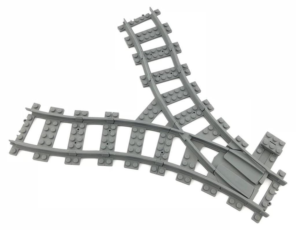 Trixbrix Y-Weiche R40 – Schienen kompatibel mit LEGO® City Produktbild 