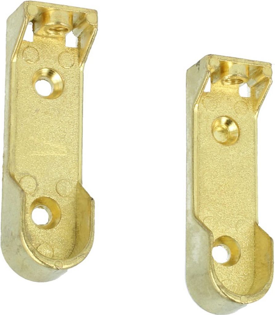 1 Paar Bodenhalter Oval Kleiderstangenhalter Schrankstangenträger Messing Optik