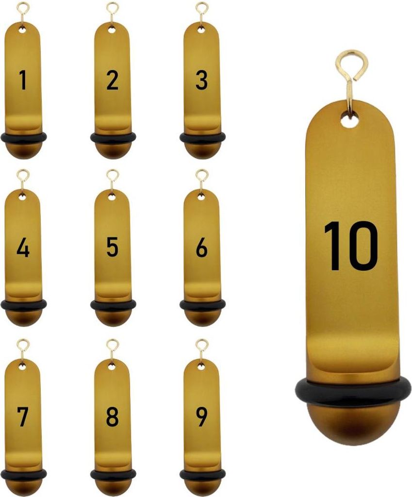 Porte-clés pour hôtel CombiCraft Big Classic or 105 x 30 mm Image du produit 