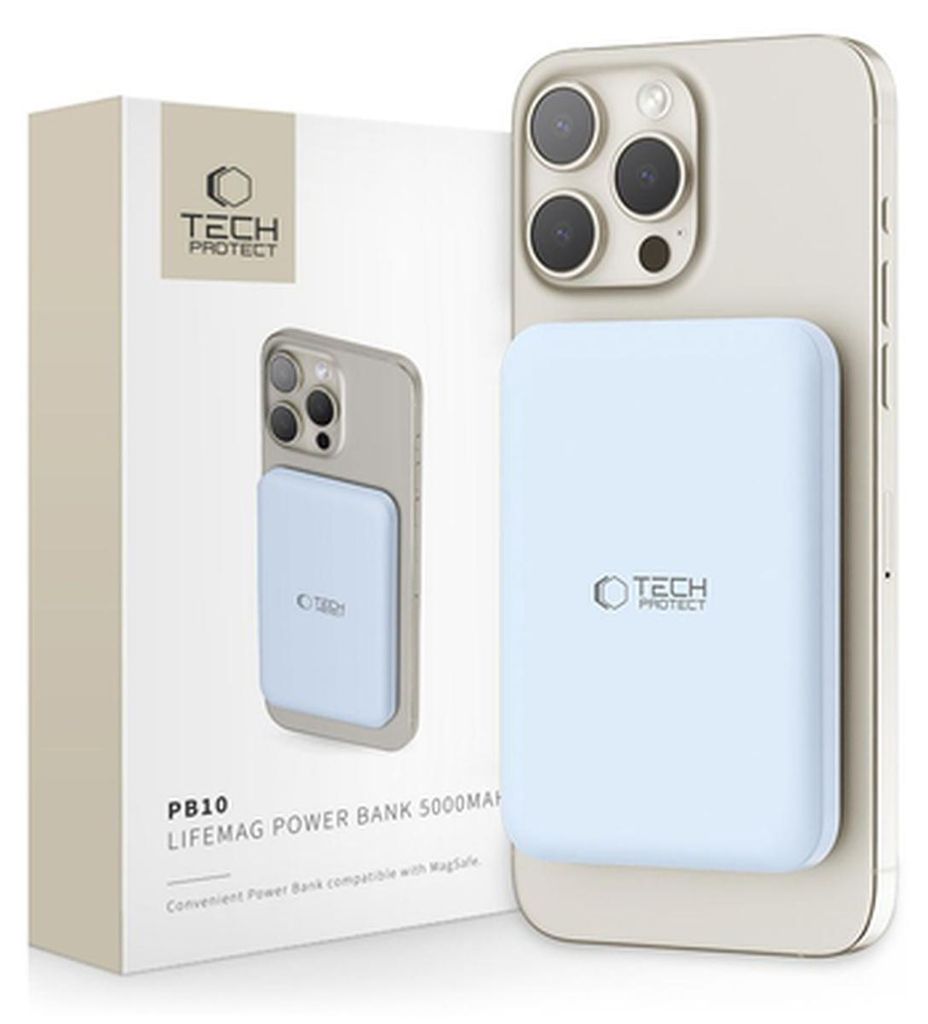 Tech-Protect TECH-PROTECT PB10 LIFEMAG MAGSAFE POWER BANK 5000MAH BLUE