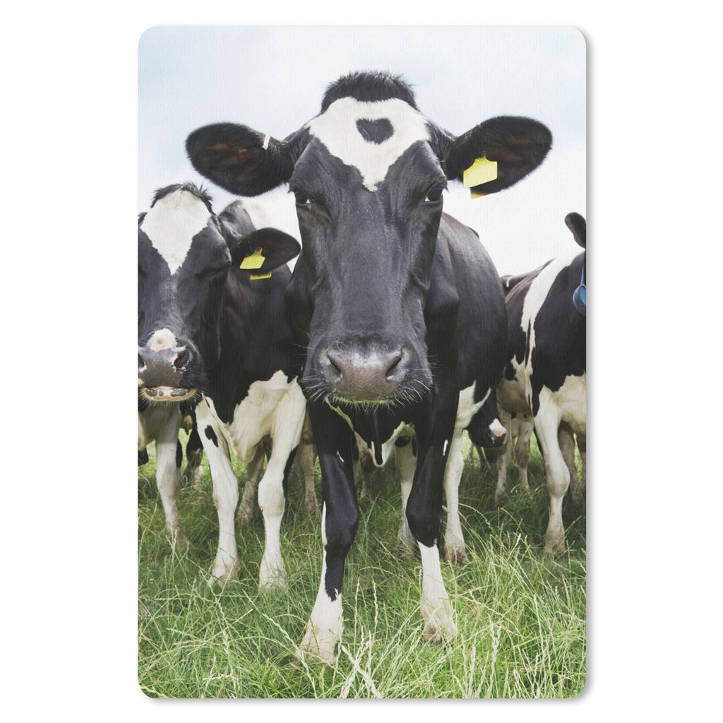 MuchoWow Mauspad Mousepad Kühe - Gras - Frühling - Tiere - Wiese - Bauernhof 40x60 cm - Mousepads - Maus Mat - Pad - Mausunterlage - Schreibtis...