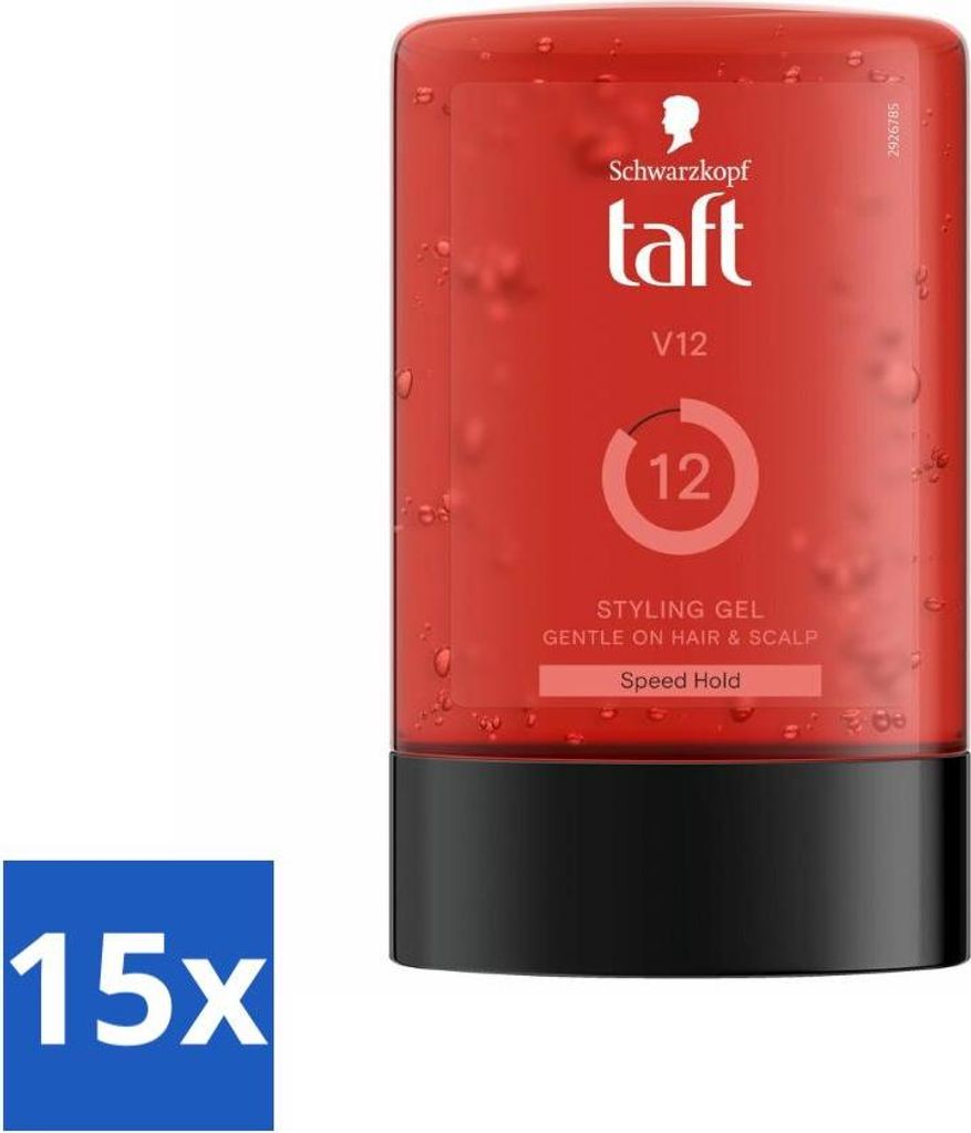 Taft - V12 - Styling Gel - Superschneller Halt - 300 ml - Vorteilspack - 15 Stücke