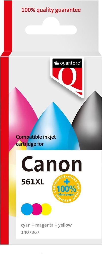 Quantore – Tintenpatronen-Alternative für CL561XL Farbe | 12 Stück